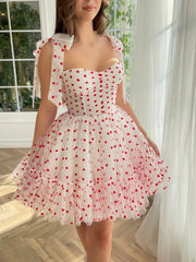 Macie A-Line Sweetheart Neck Tulle Homecoming Dress