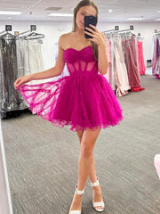 Clarissa A-Line Strapless Tulle Homecoming Dress