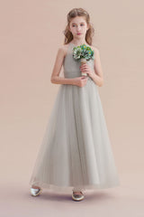 A-Line Chic Ankle Length Tulle Flower Girl Dress Online