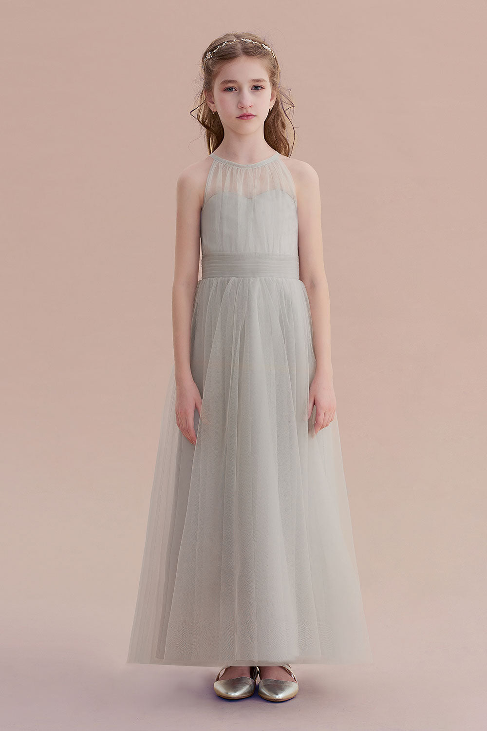 A-Line Chic Ankle Length Tulle Flower Girl Dress Online