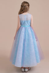 A-Line Illusion Lace Tulle Flower Girl Dress Online