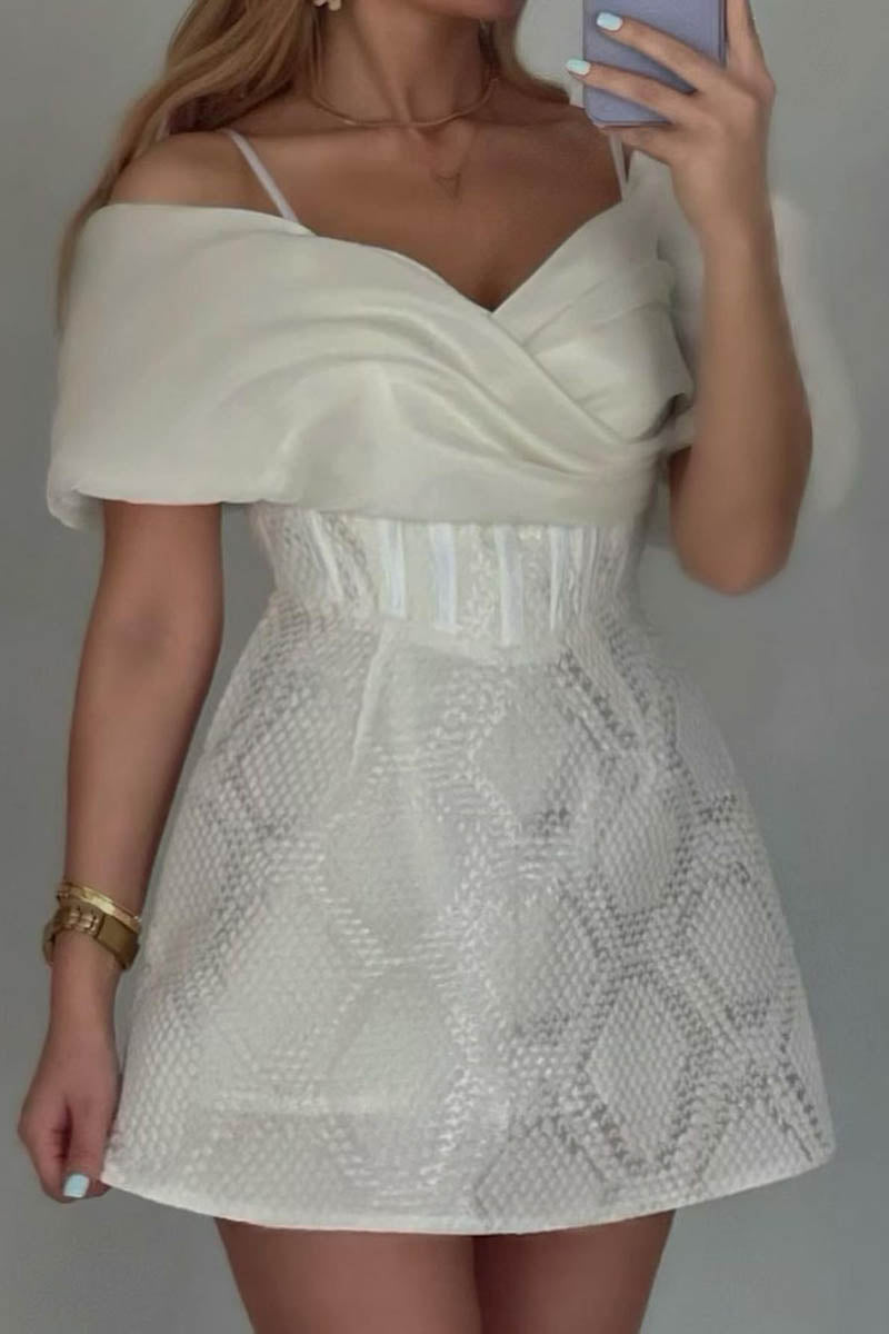 A-Line Off-Shoulder Short Homecoming Party Dress