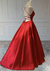 A-Line Sleeveless Square Neckline Satin Prom Dress/Evening Dress