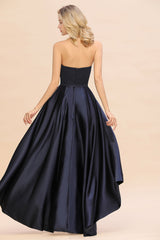 Affordable Hi-Lo Strapless Satin Bridesmaid dresses Online