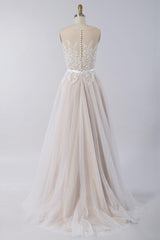 Affordable Sleeveless Jewel Appliques Wedding Dress Tulle Ruffles A-line Bridal Gowns On Sale