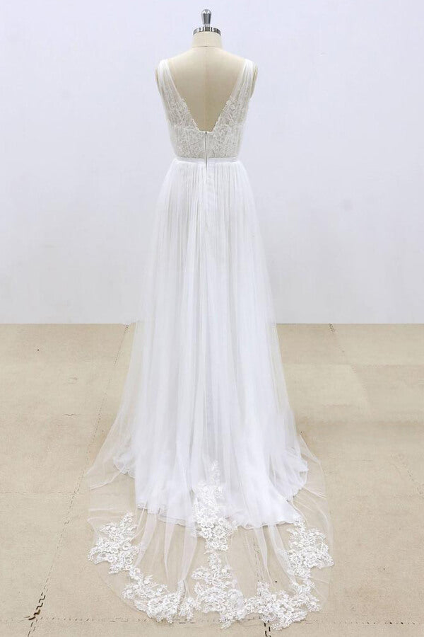 Amazing Ruffle Tulle Appliques A-line Wedding Dress On Sale