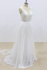 Amazing Ruffle Tulle Appliques A-line Wedding Dress On Sale