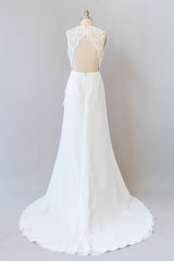 Awesome Ruffle Lace Chiffon Sheath Wedding Dress Online