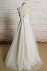 Awesome Strapless Lace Tulle A-line Wedding Dress On Sale