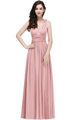 Gorgeous V-Neck Chiffon Floor-Length A-Line Evening Dresses