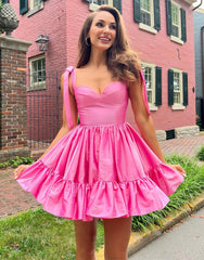 Sabrina A-Line Sweetheart Homecoming Dress with Ruffles