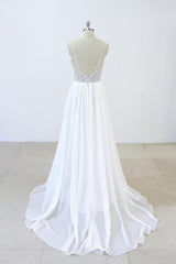 Elegant Beading Chiffon A-line Wedding Dress On Sale