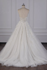 Elegant Strapless Tulle Lace Wedding Dress Sweetheart Appliques Sequined Bridal Gowns On Sale