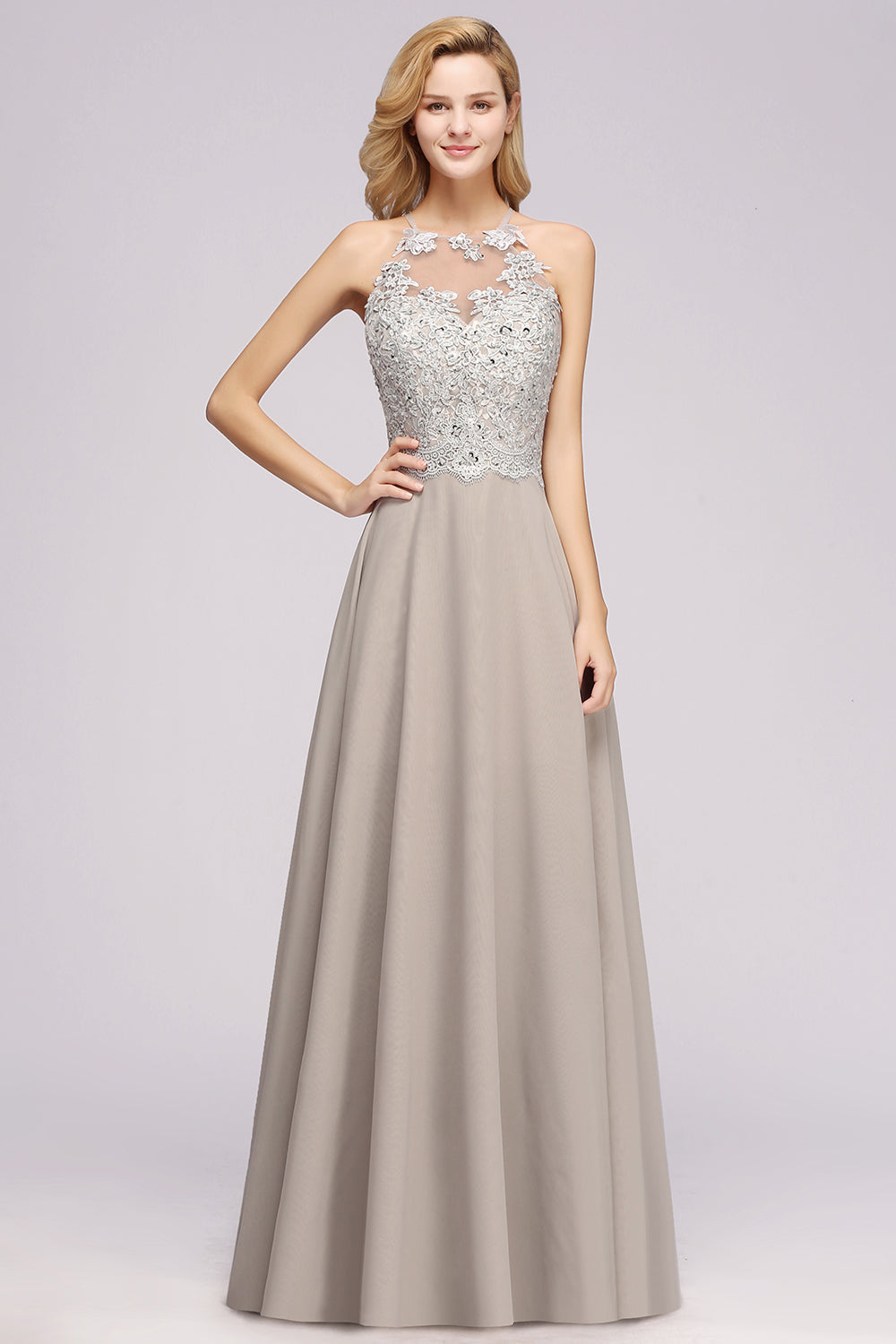 Exquisite Sleeveless Slit Lace Affordable Bridesmaid Dresses with Beadings