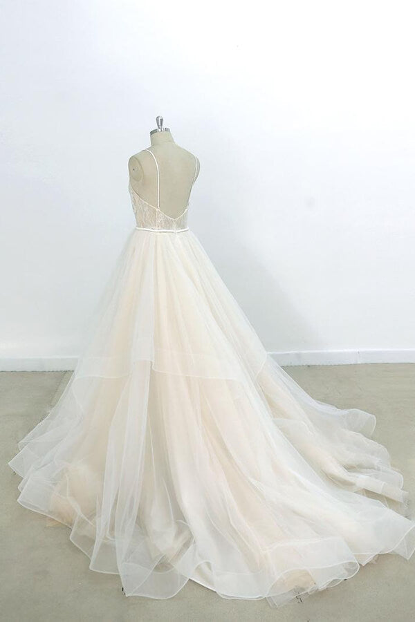 Eye-catching Appliques Tulle A-line Wedding Dress On Sale