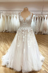 Fashion Tulle Wedding Dress Lace Appliques On Sale