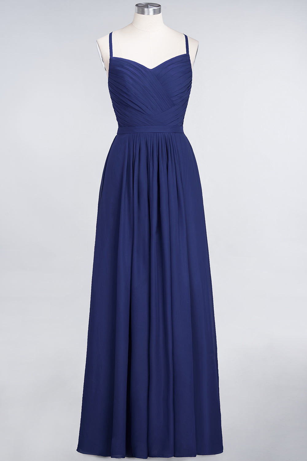 Glamorous Spaghetti Straps Sweetheart Ruffle Chiffon Bridesmaid Dress Online