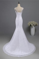 Gorgeous Jewel Lace Mermaid Wedding Dress Sleeveless Appliques Bridal Gowns with Rhinestones