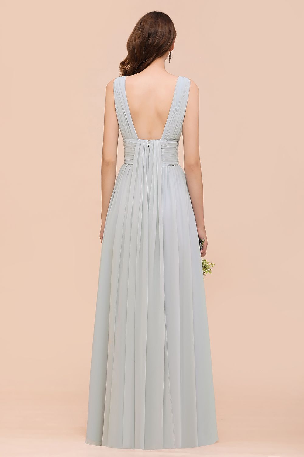 Gorgeous Ruffle Convertible Mist Chiffon Bridesmaid Dresses Online