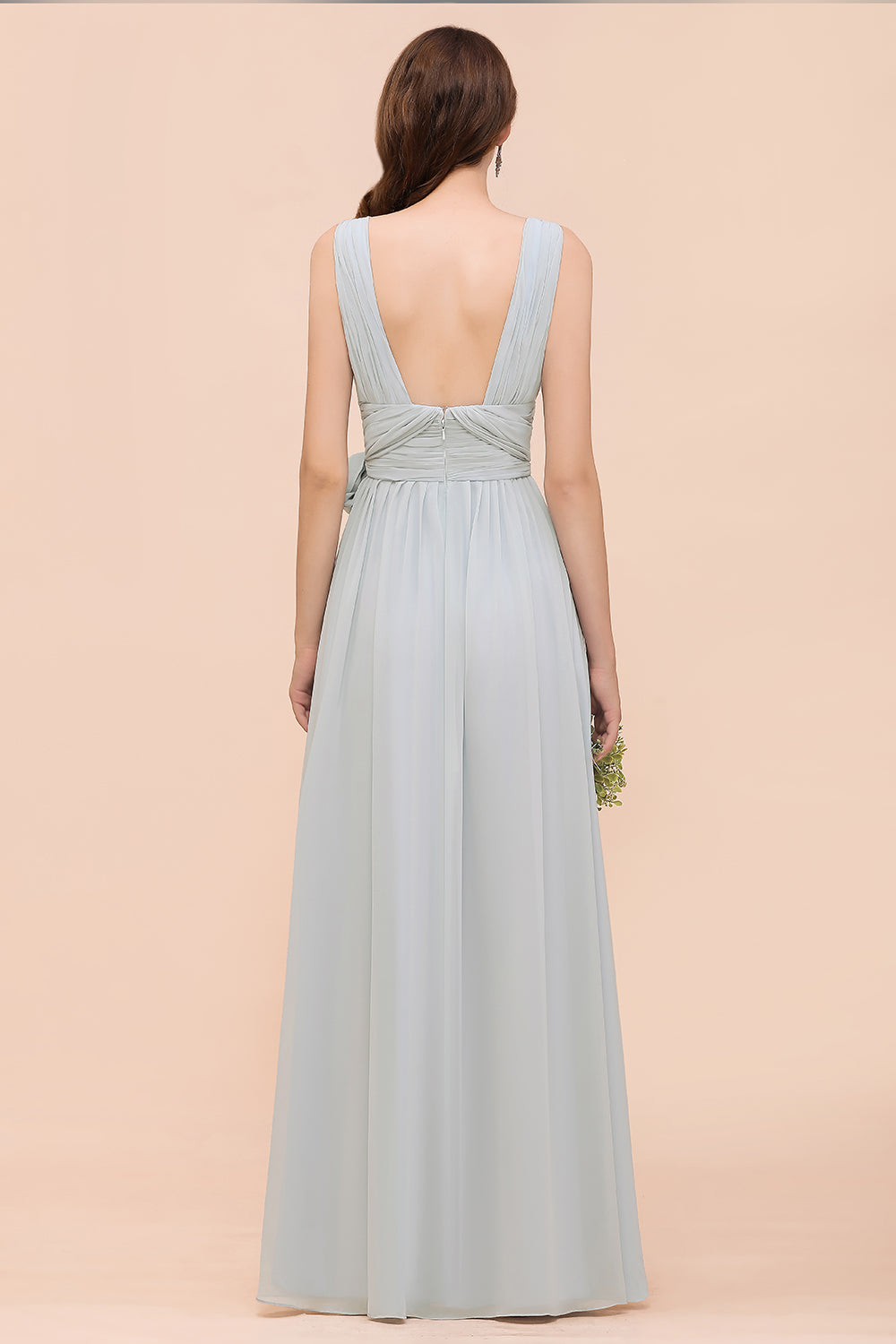 Gorgeous Ruffle Convertible Mist Chiffon Bridesmaid Dresses Online