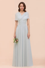 Gorgeous Ruffle Convertible Mist Chiffon Bridesmaid Dresses Online