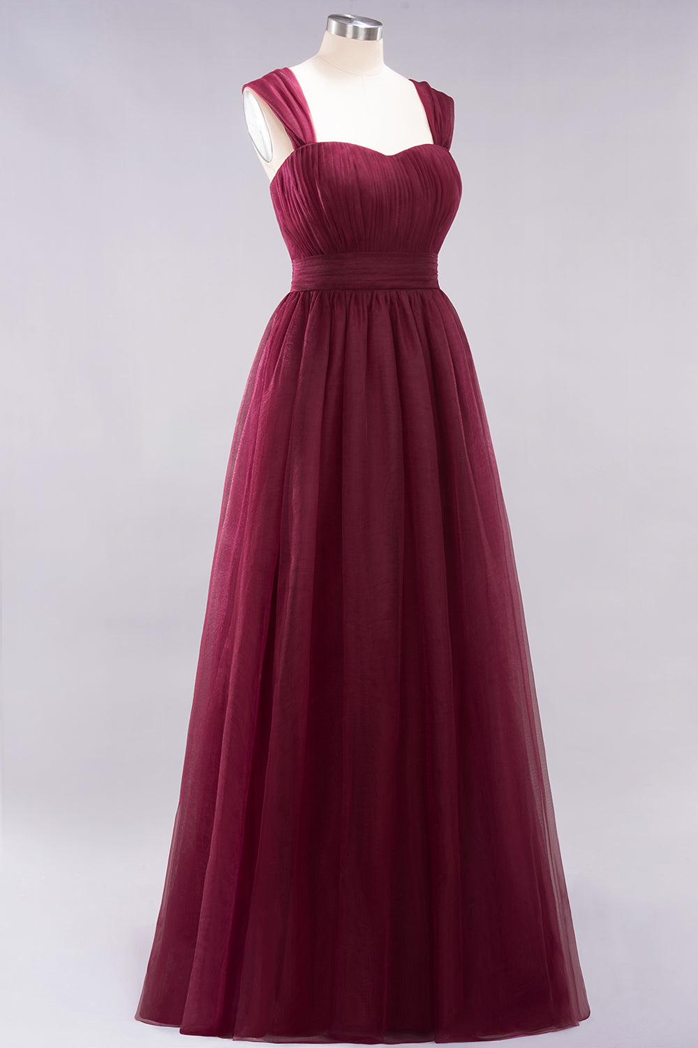 Gorgeous Sweetheart Straps Ruffle Burgundy Bridesmaid Dresses Online