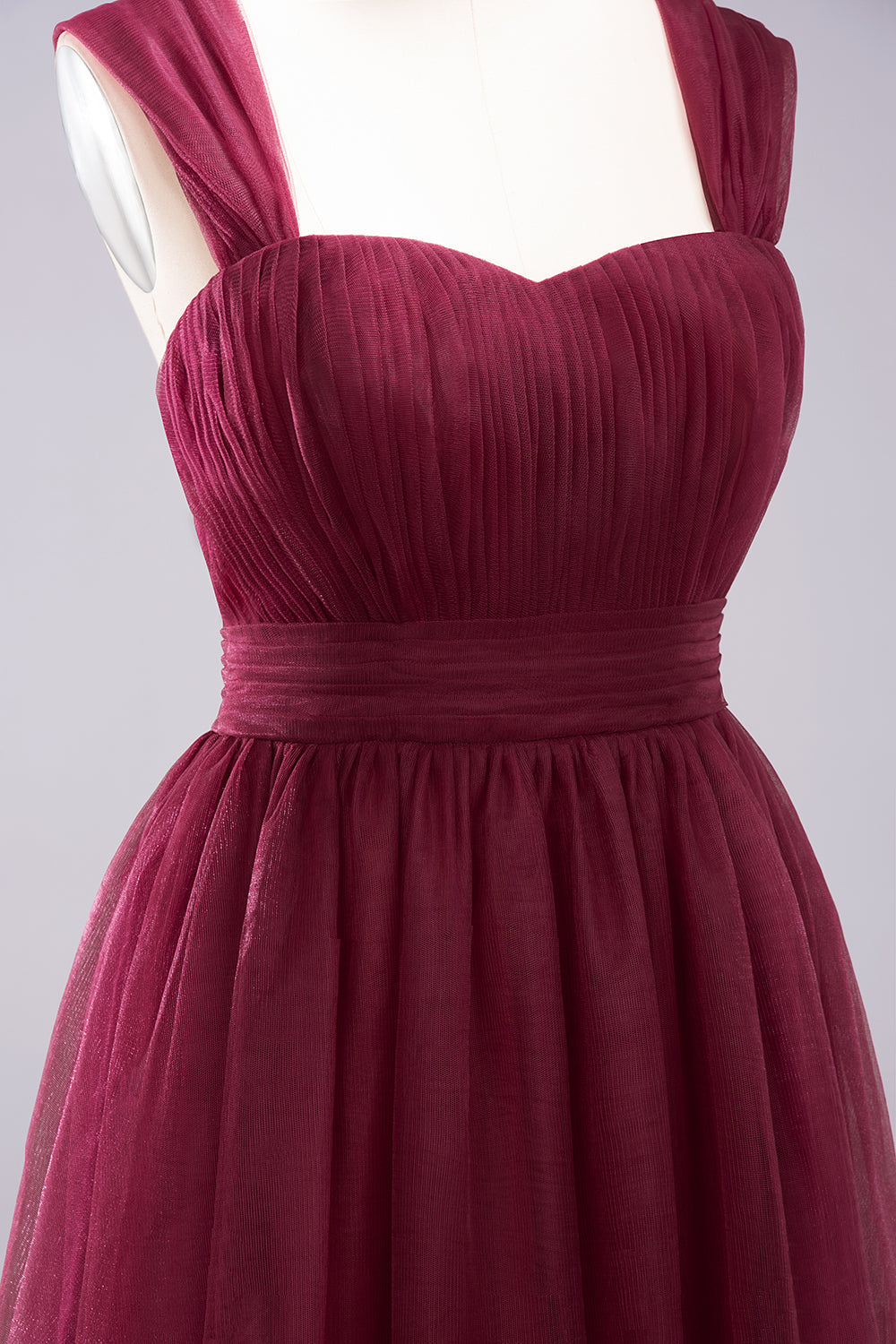 Gorgeous Sweetheart Straps Ruffle Burgundy Bridesmaid Dresses Online