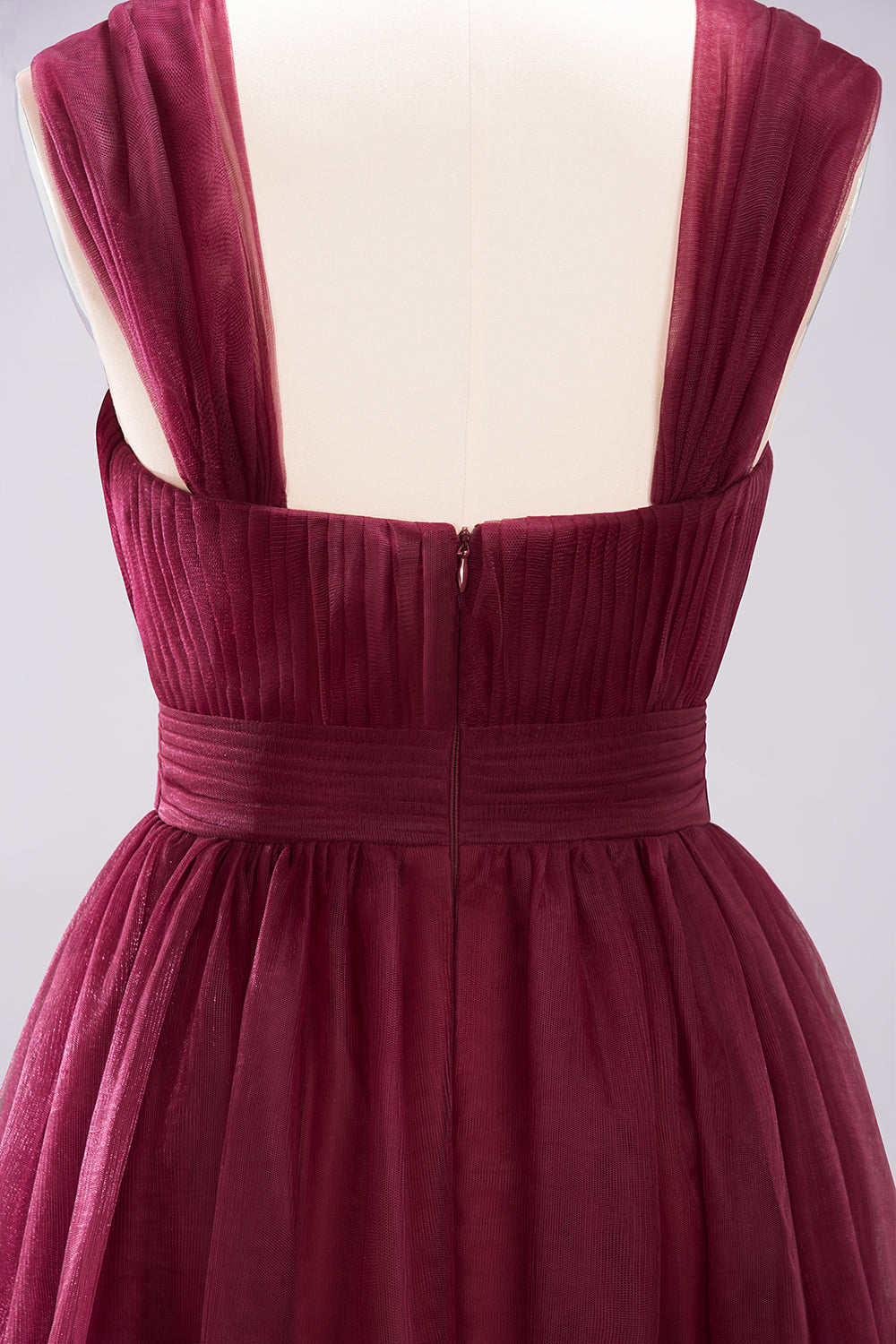 Gorgeous Sweetheart Straps Ruffle Burgundy Bridesmaid Dresses Online