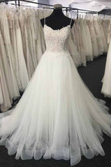 Gorgeous Sweetheart White Lace Wedding Dress Appliques Long Bridal Gowns On Sale