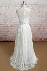 Graceful Illusion Lace A-line Wedding Dress On Sale