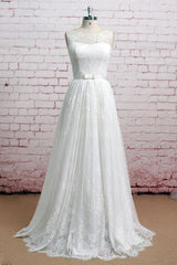 Graceful Illusion Lace A-line Wedding Dress On Sale