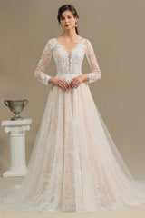 Long Sleeves Lace Wedding Dress Online