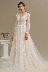 Long Sleeves Lace Wedding Dress Online