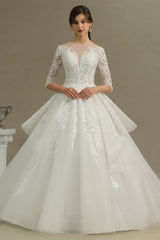 Long Sleeves Lace Wedding Dress Luxury Online