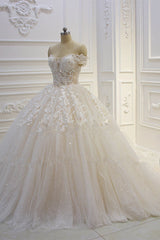 Luxury Ball Gown Strapless Tulle Wedding Dress Lace Appliques Sleeveless Sequined Bridal Gowns On Sale