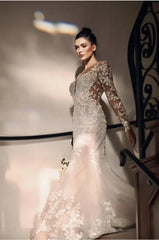 Mermaid Lace Wedding Dress Long Sleeves Online