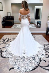 Mermaid Lace Wedding Dress With Detachable Sleeves