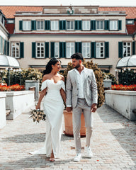 Pure White Wedding Dress Off-the-Shoulder Mermaid