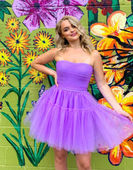 Hester A-Line Strapless Tulle Homecoming Dress