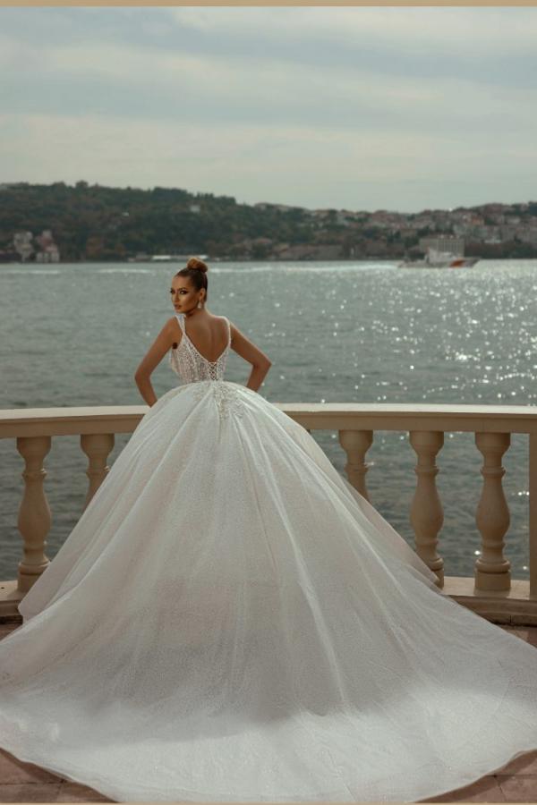 Straps Wedding Dress Mermaid Sweetheart Ball Gown Lace