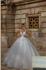 Straps Wedding Dress Mermaid Sweetheart Ball Gown Lace