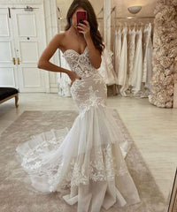 Sweetheart Mermaid Tulle Lace Wedding Dress Online