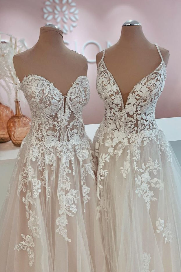 Sweetheart Wedding Dress Tulle Lace Appliques Online