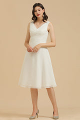 V-Neck Knee-length Chiffon Bridesmaid Dress online