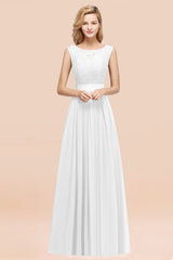 Vintage Sleeveless Lace Bridesmaid Dresses Affordable Chiffon Wedding Party Dress Online