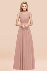 Vintage Sleeveless Lace Bridesmaid Dresses Affordable Chiffon Wedding Party Dress Online